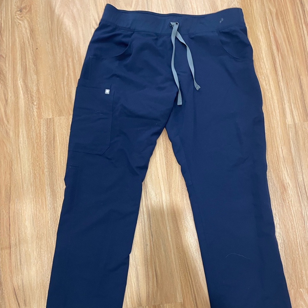 Navy Blue Fig Scrub Bottoms. Size large.